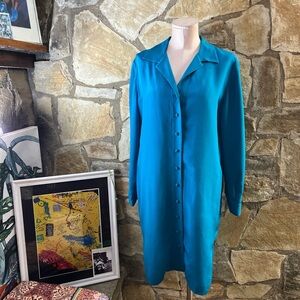 Silk Button Up Dress/Duster